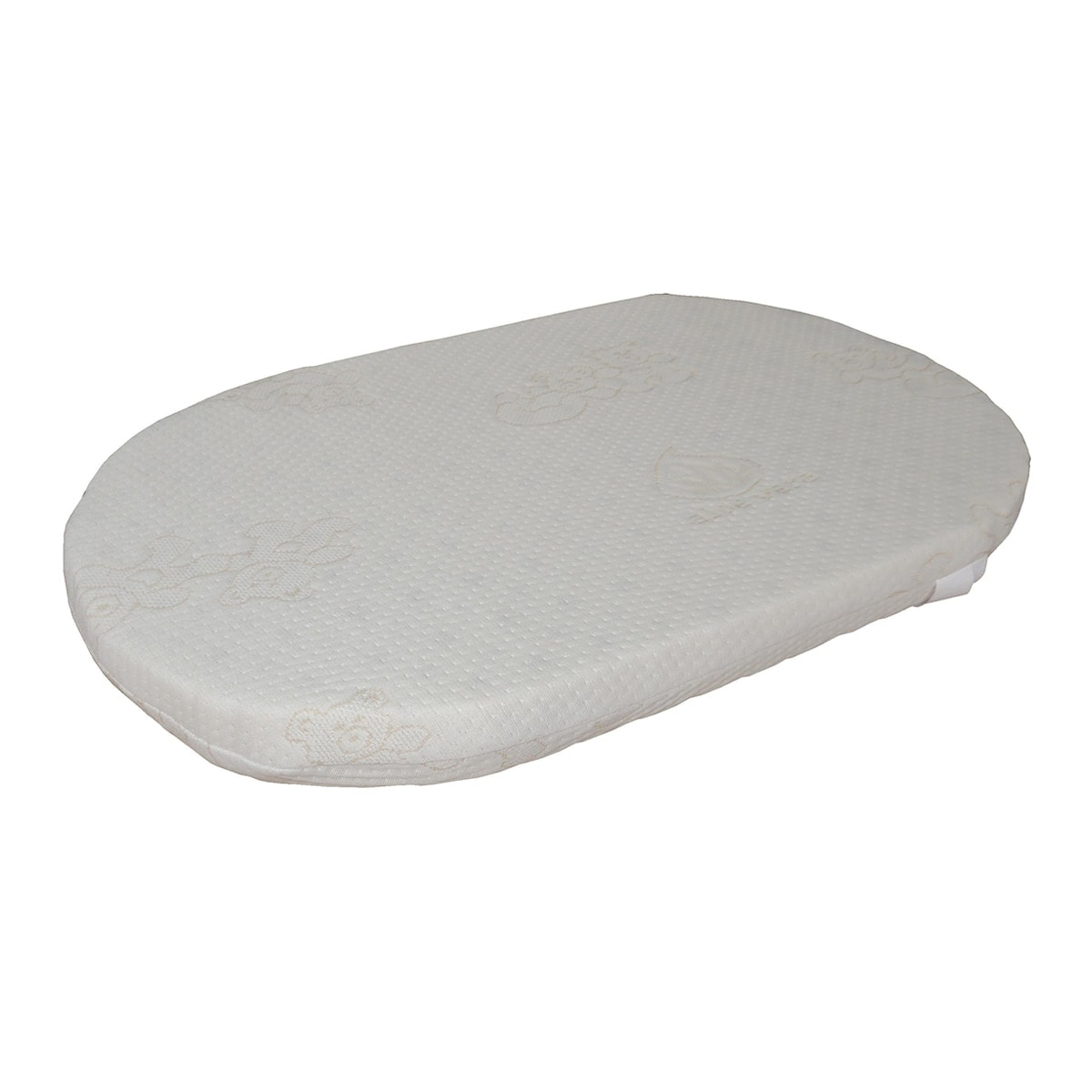 La Cigüeña - Colchón para Minicuna La Cigüeña de espuma ovalado blanco. - Image 1