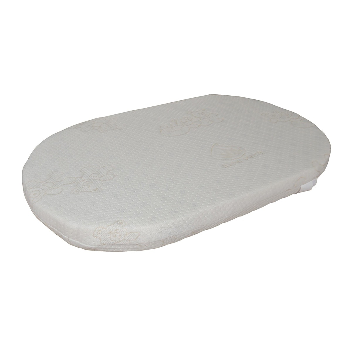 La Cigüeña - Colchón para Minicuna La Cigüeña de espuma ovalado blanco. - Image 1