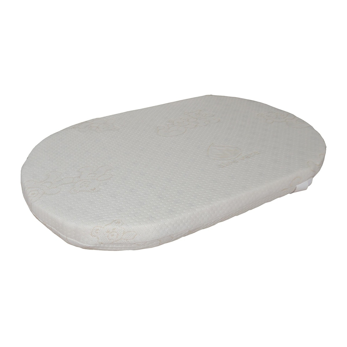 La Cigüeña - Colchón para Minicuna La Cigüeña de látex ovalado blanco. - Image 1