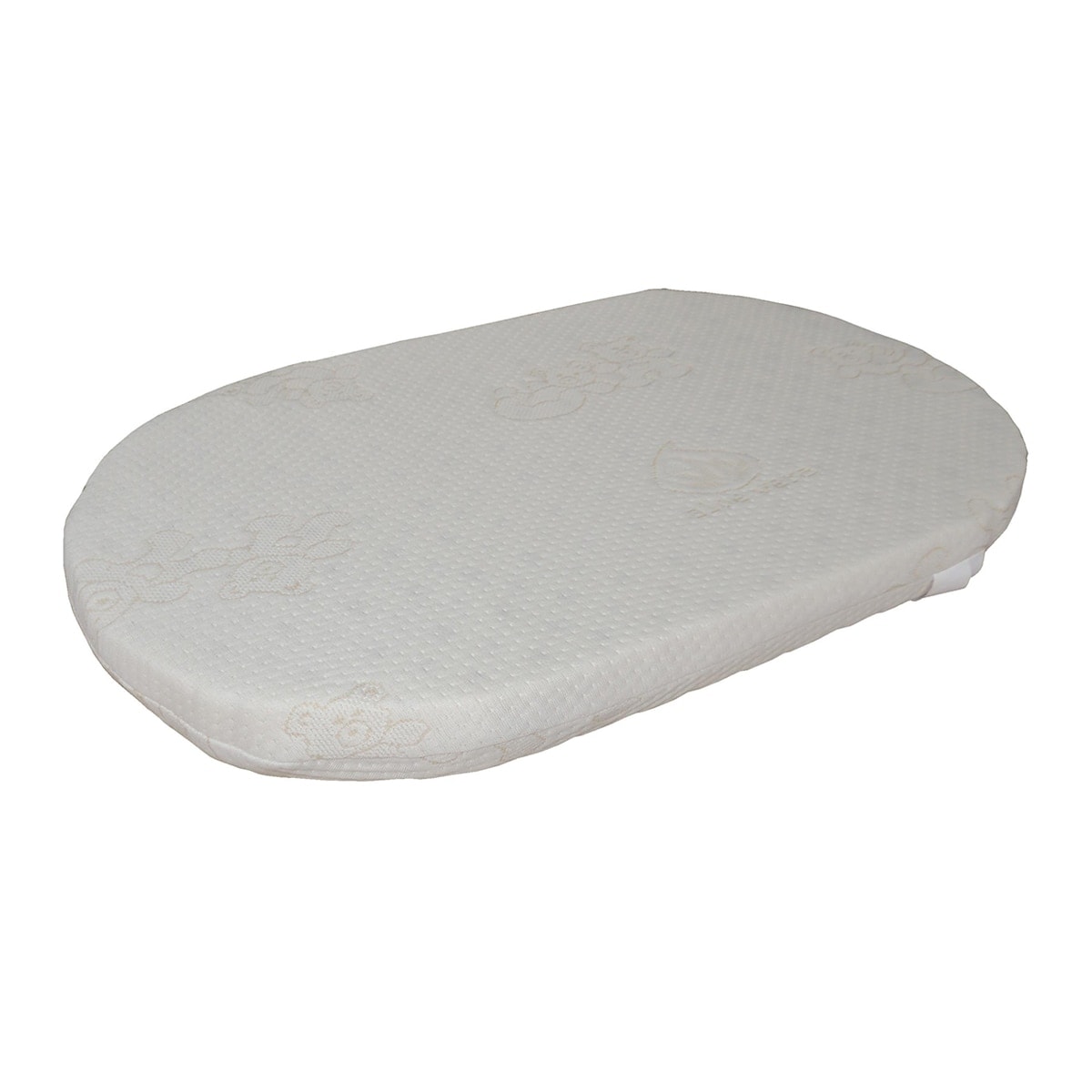 La Cigüeña - Colchón para Minicuna La Cigüeña de látex ovalado blanco. - Image 1