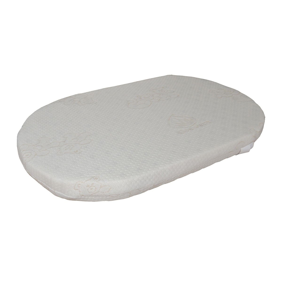 La Cigüeña - Colchón para Minicuna La Cigüeña de viscoelástica ovalado blanco. - Image 1