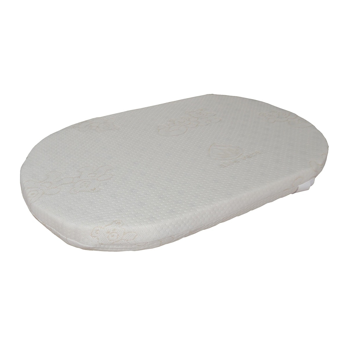 La Cigüeña - Colchón para Minicuna La Cigüeña de viscoelástica ovalado blanco. - Image 1