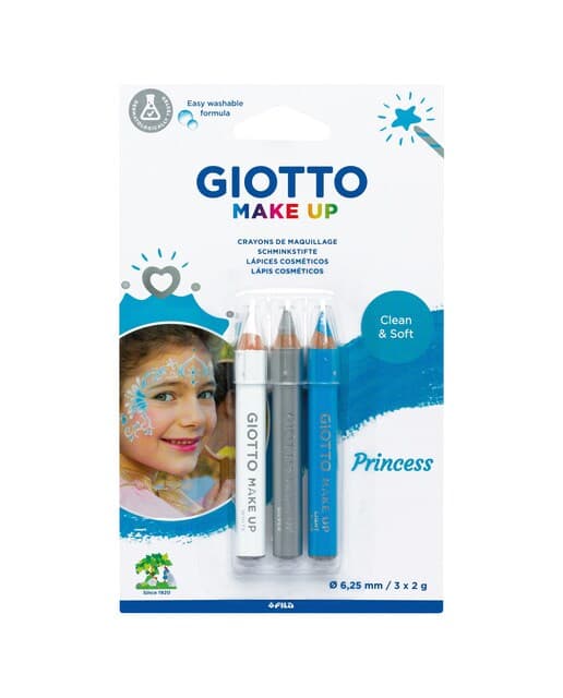 Giotto - Blíster 3 lápices cosméticos temática princesa Make Up Giotto.