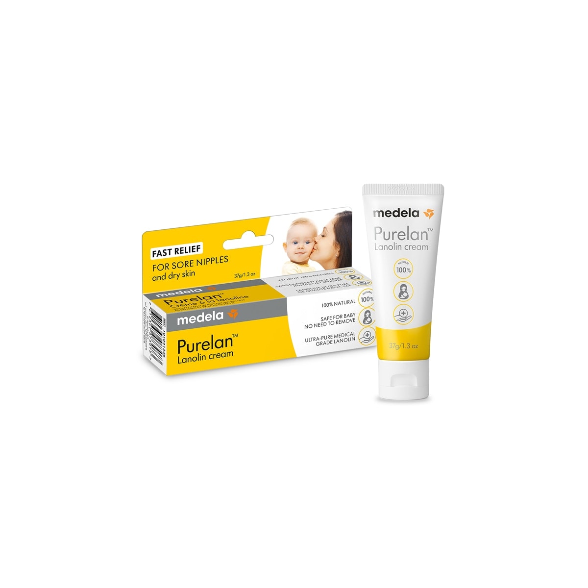 Medela - Crema Purelan Medela de lanolina (37 g.) amarillo. - Image 1