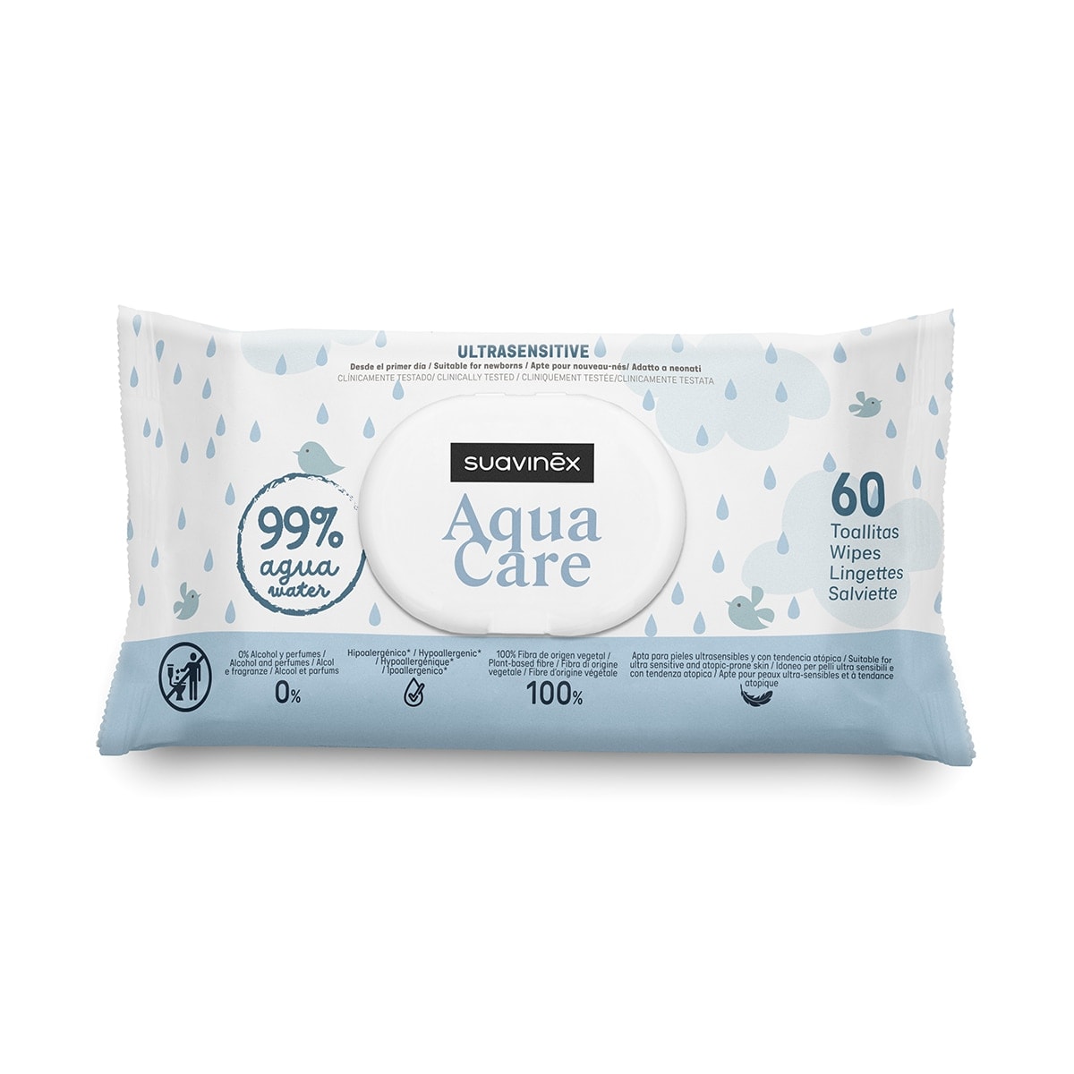 Suavinex - Toallitas Suavinex Aqua Care pack 60ud. - Image 1