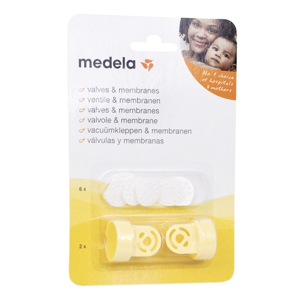 Medela - Recambio de 2 Válvulas y 6 Membranas Medela para Extractores Tetina transparente. - Image 1