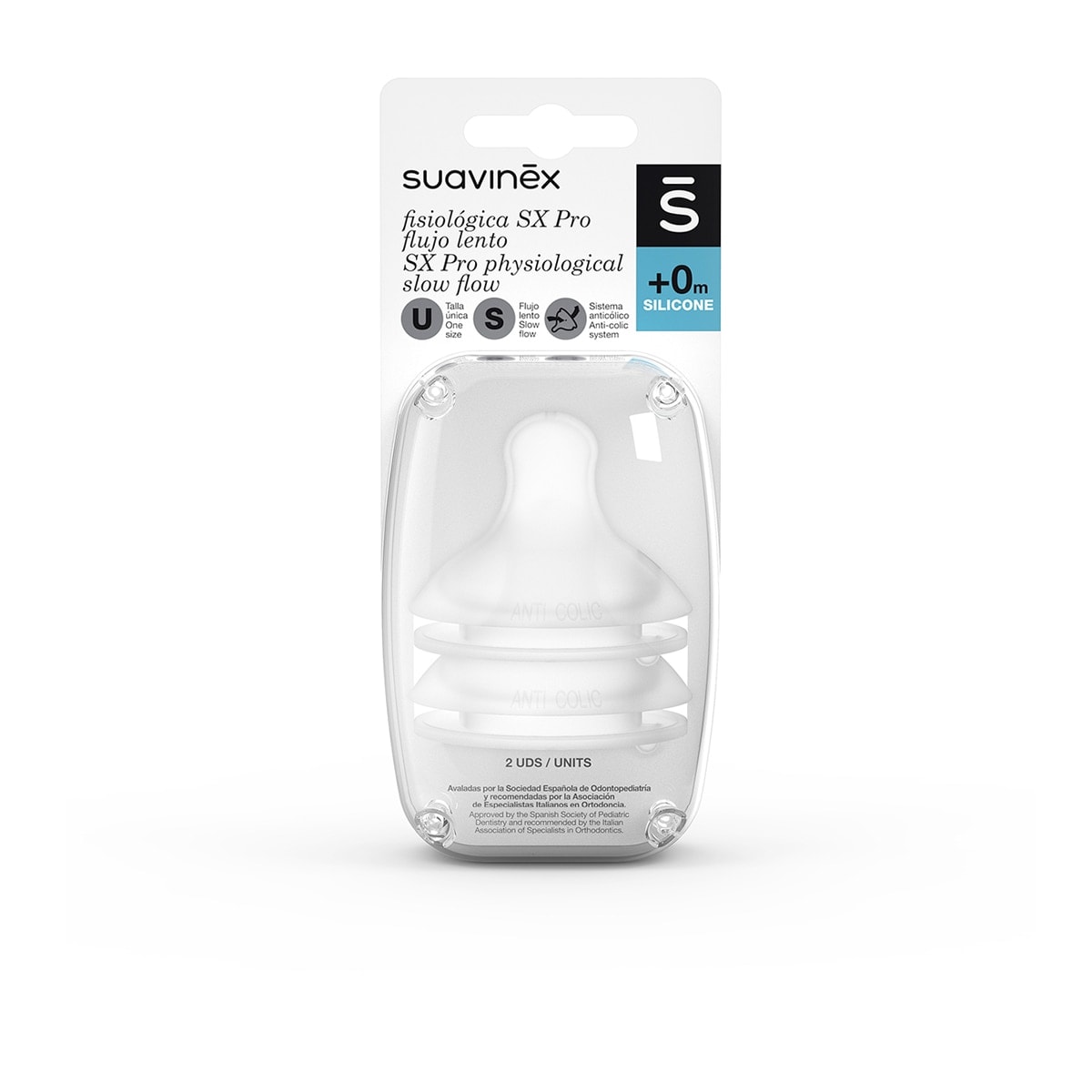 Suavinex - Tetina Fisiológica SX Pro Suavinex pack 2ud. - Image 1