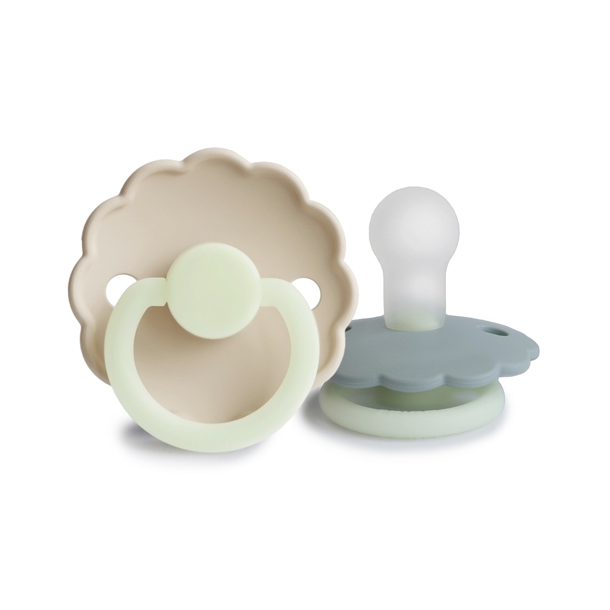 Frigg - Chupete nocturno tetina redonda Frigg daisy silicona 2ud. - Image 1