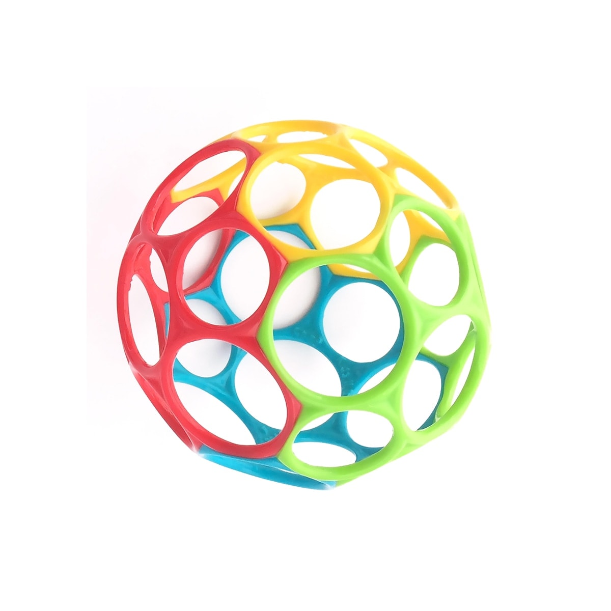 Bright Starts - Sonajero Pelota clásica Bright Starts Oball Classic Easy Grasp Toy rojo-azul-verde-amarillo. - Image 1