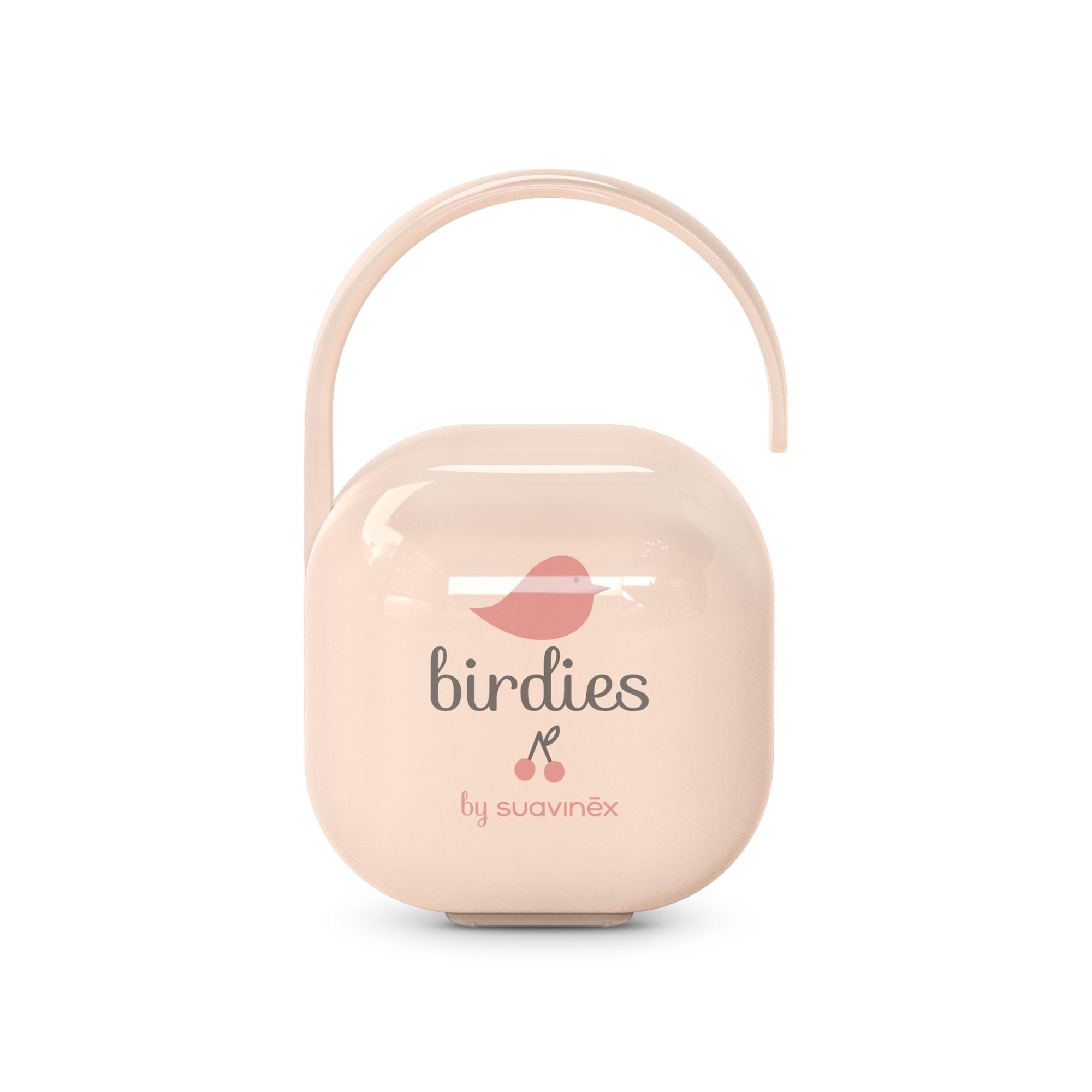 Suavinex - Portachupetes Suavinex para 2 chupetes con asa flexible colección Birdies. - Image 1
