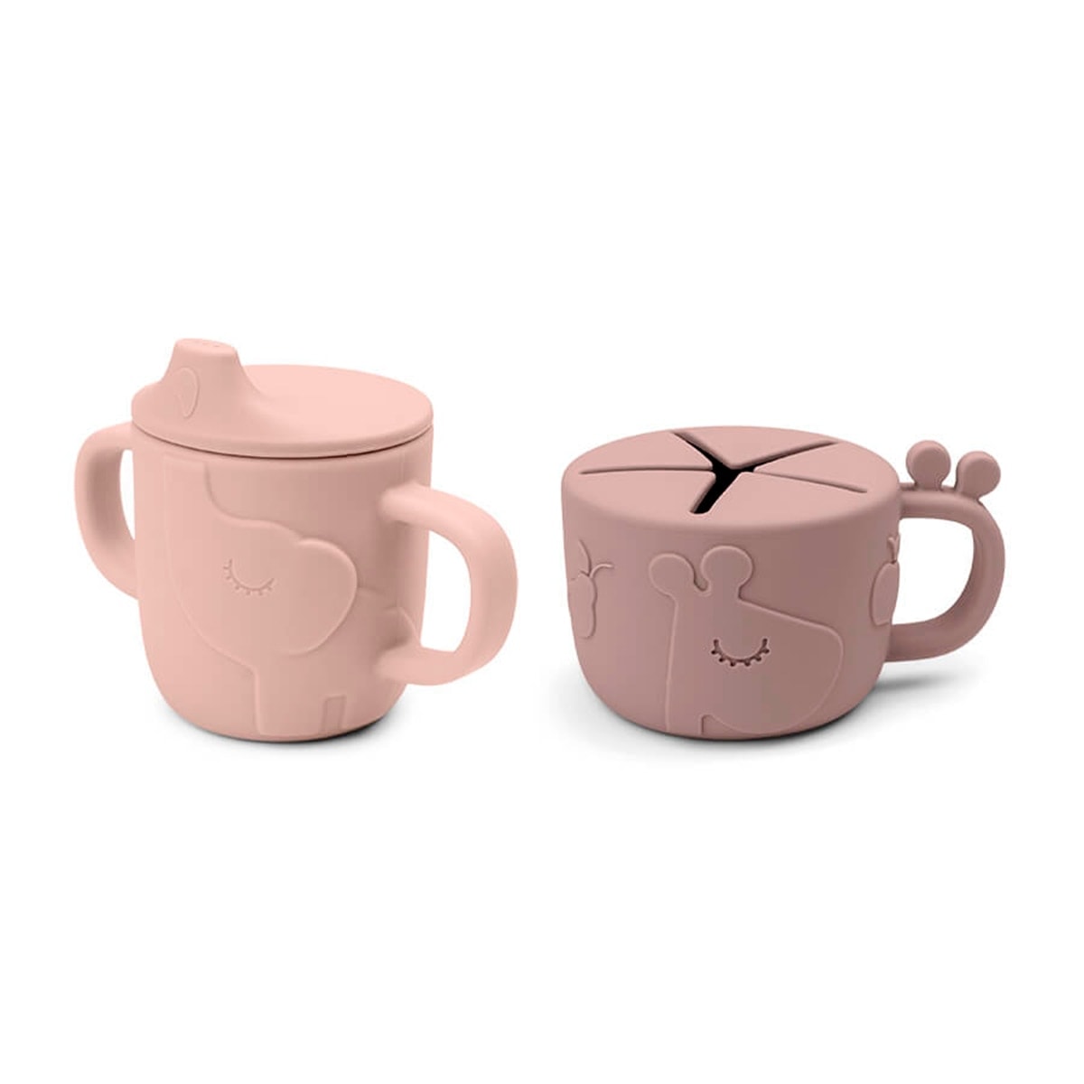 Done by Deer - Taza c-asas y snacks Silicona DONE BY DEER PEEKABOO Rosa. - Image 1