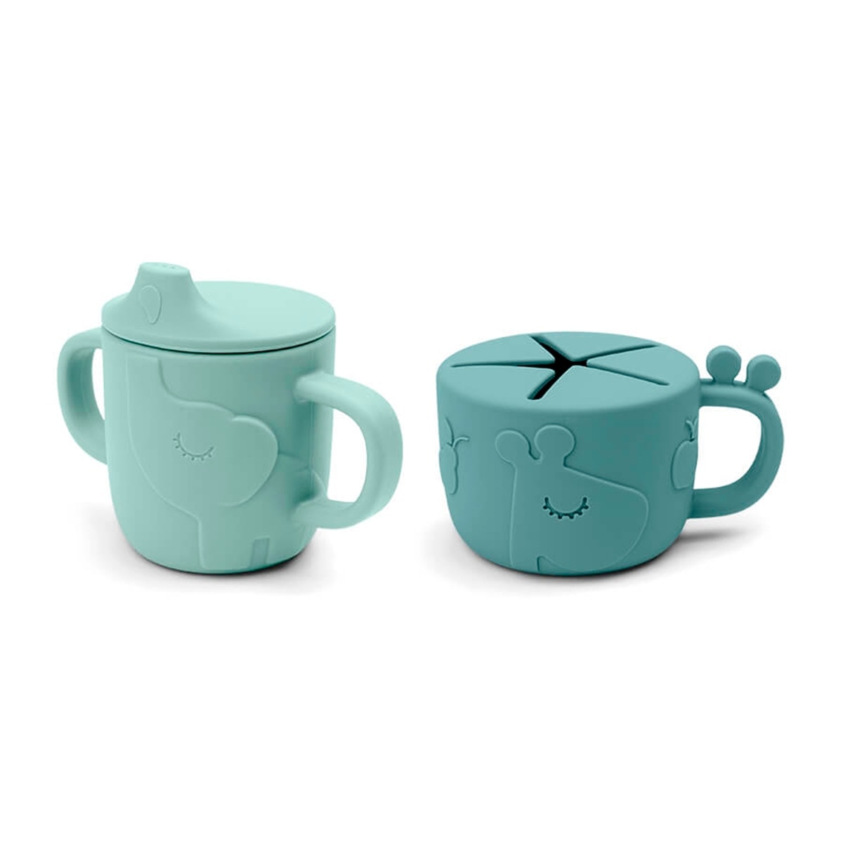 Done by Deer - Taza c-asas y snacks Silicona DONE BY DEER PEEKABOO Azul. - Image 1