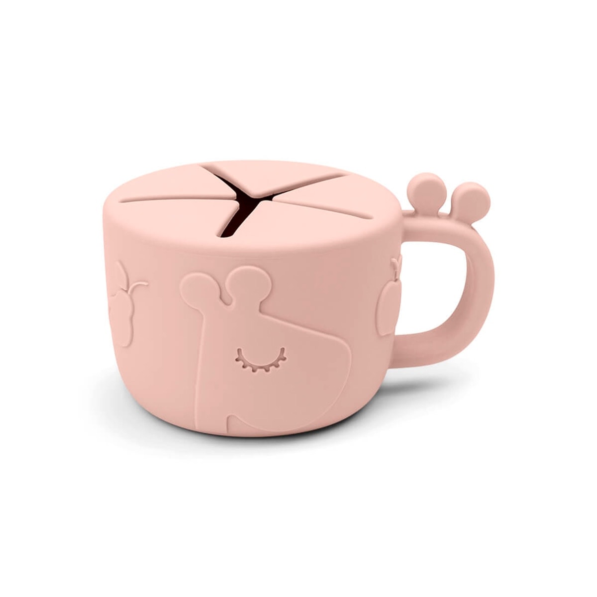 Done by Deer - Taza porta snacks Silicona DONE BY DEER PEEKABOO RAFFI Rosa. - Image 1