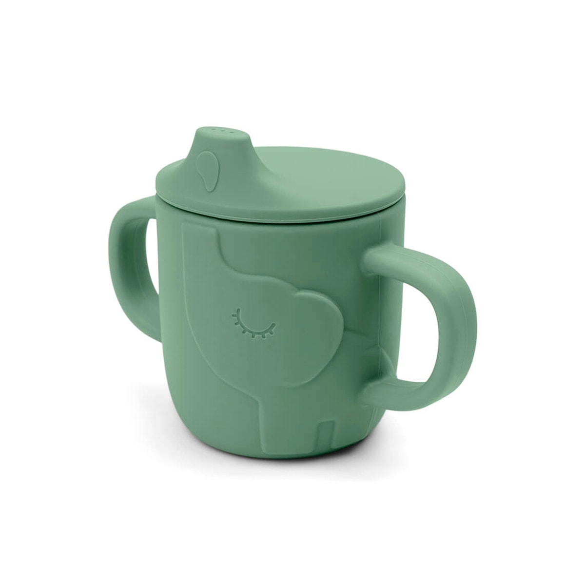 Done by Deer - Taza con asas Silicona DONE BY DEER PEEKABOO ELPHEE Verde. - Image 1