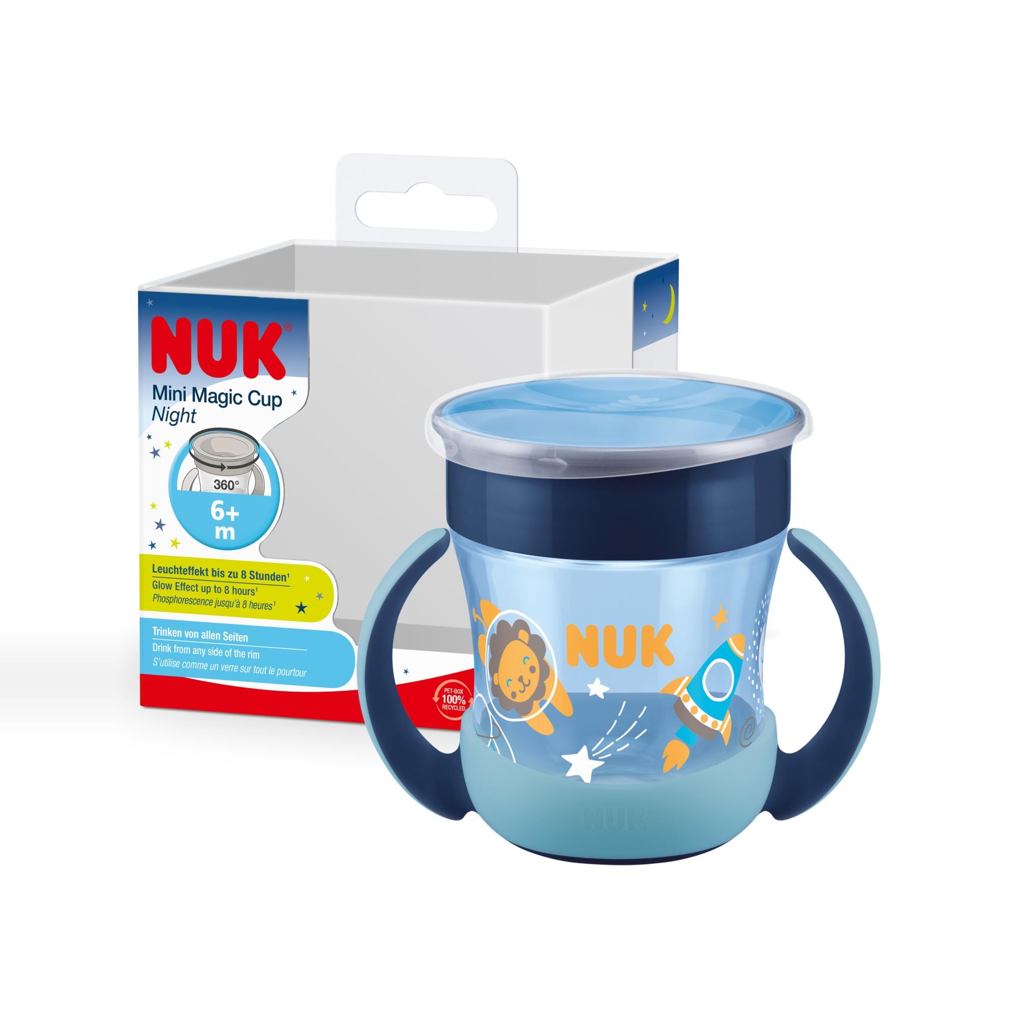 Nuk - Taza de aprendizaje Nuk magic Glow in dark 160ml. - Image 1