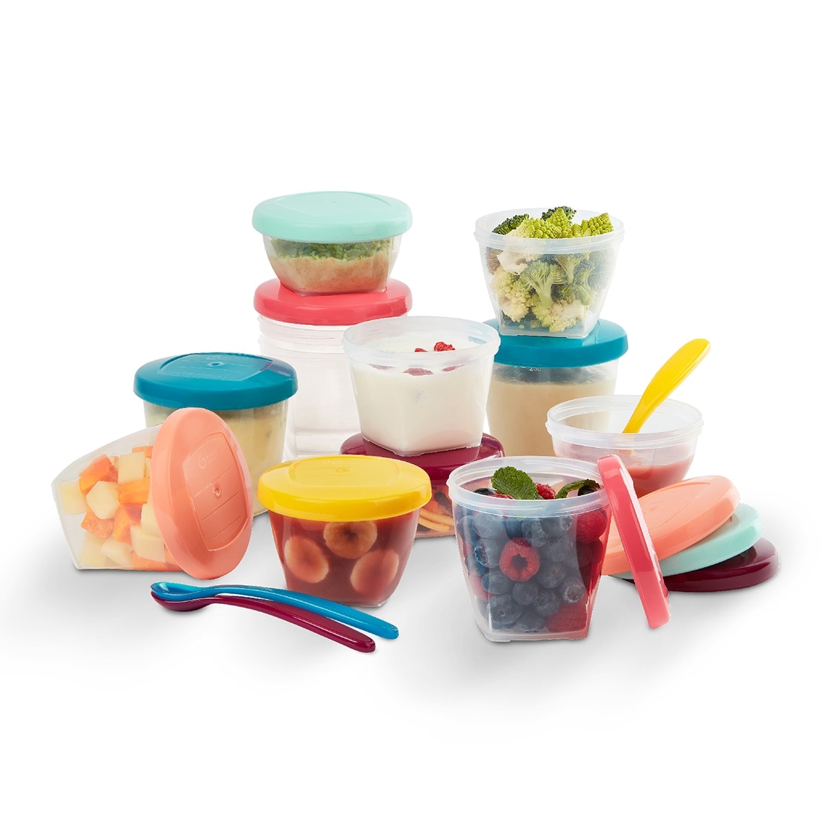 Babymoov - Babymoov Lote de botes de conservación Babybols multiset 3 x 120 ml + 3 x 180 ml + 6 x 250 ml + 3 Cucharas Flexibles. - Image 1