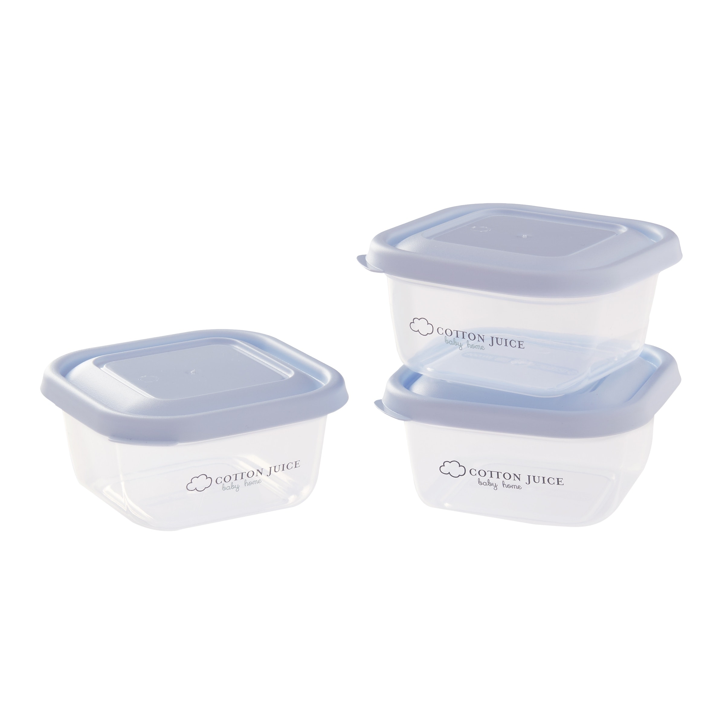 Cotton Juice Baby Home - Juego de 3 Recipientes de Conservación de Alimentos Cotton Juice Baby Home (300 ml). - Image 1