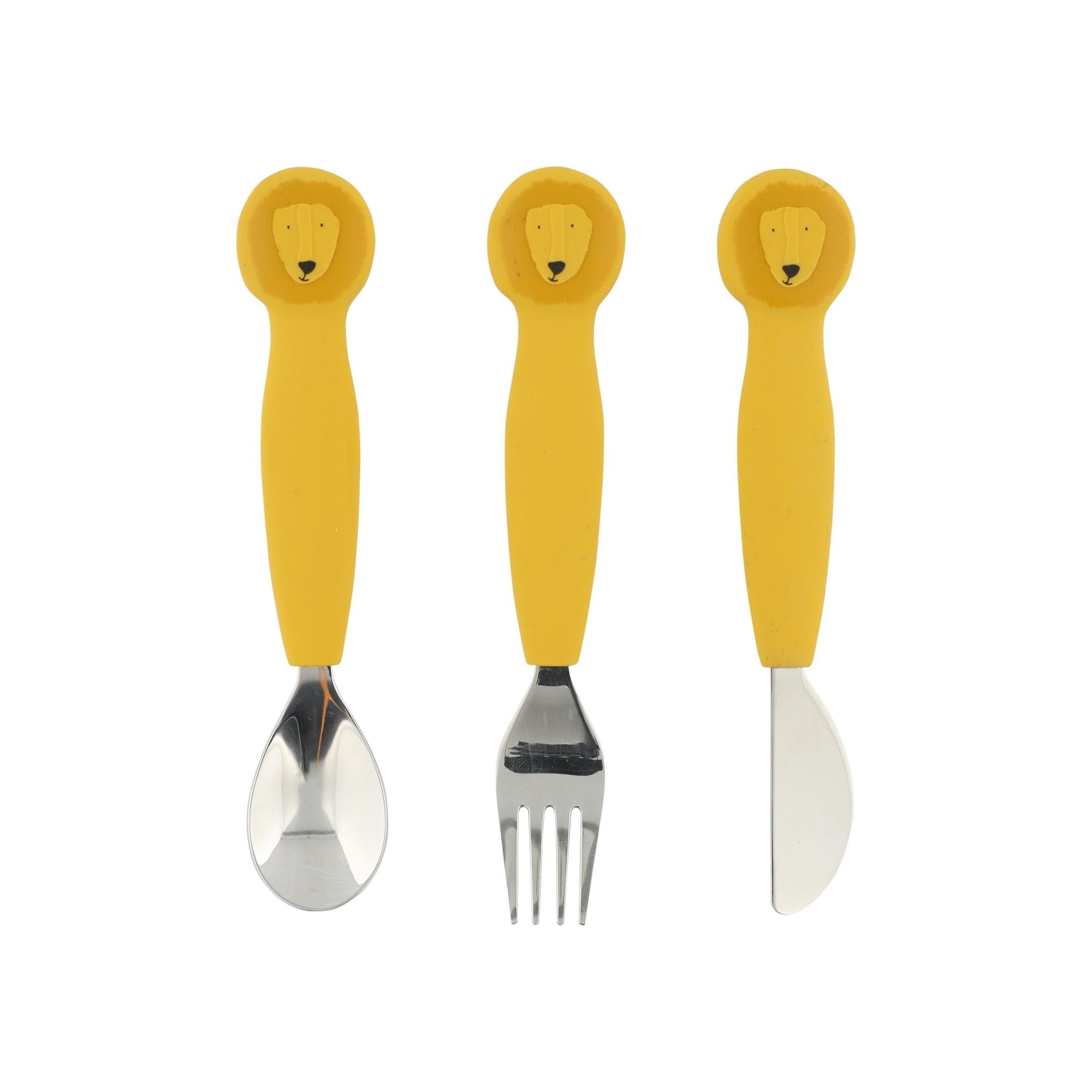 Trixie - Set cubiertos 3 piezas Trixie acero inox mango silicona. - Image 1