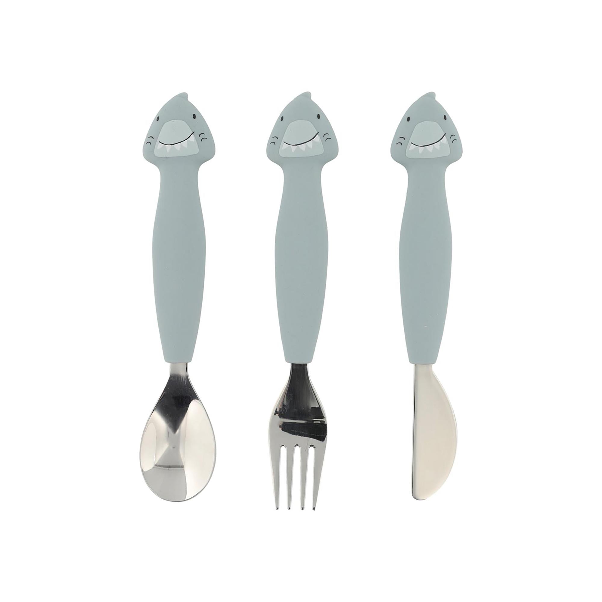 Trixie - Set cubiertos 3 piezas Trixie acero inox mango silicona. - Image 1