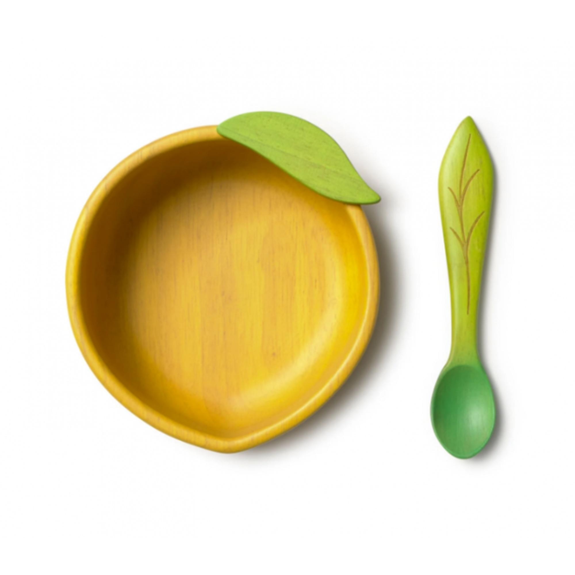 Oli&Carol - Bowl y Cuchara Oli&Carol en madera de Hevea. - Image 1