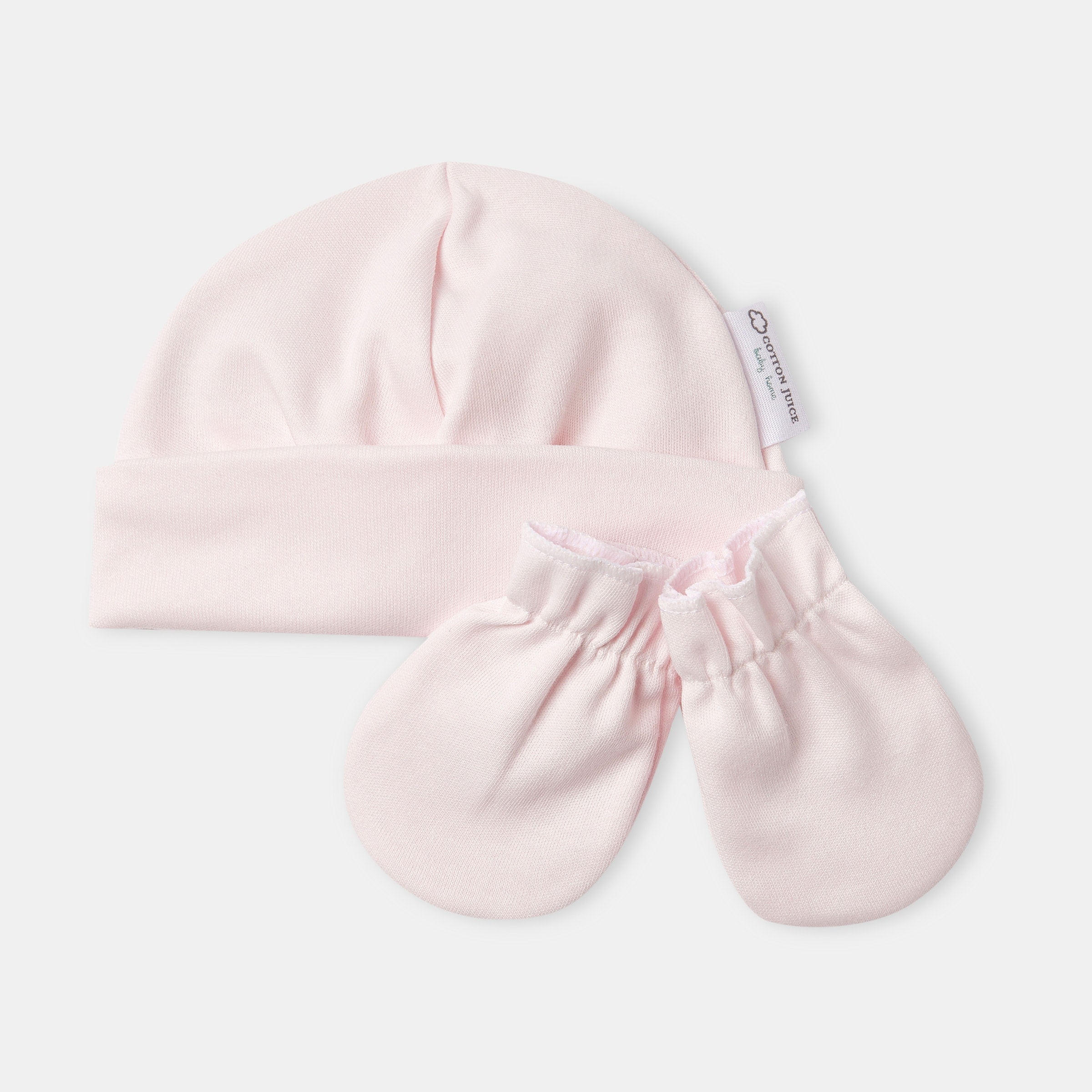 Cotton Juice Baby Home - Conjunto gorro y manoplas recién nacido Cotton Juice Baby Home. - Image 1