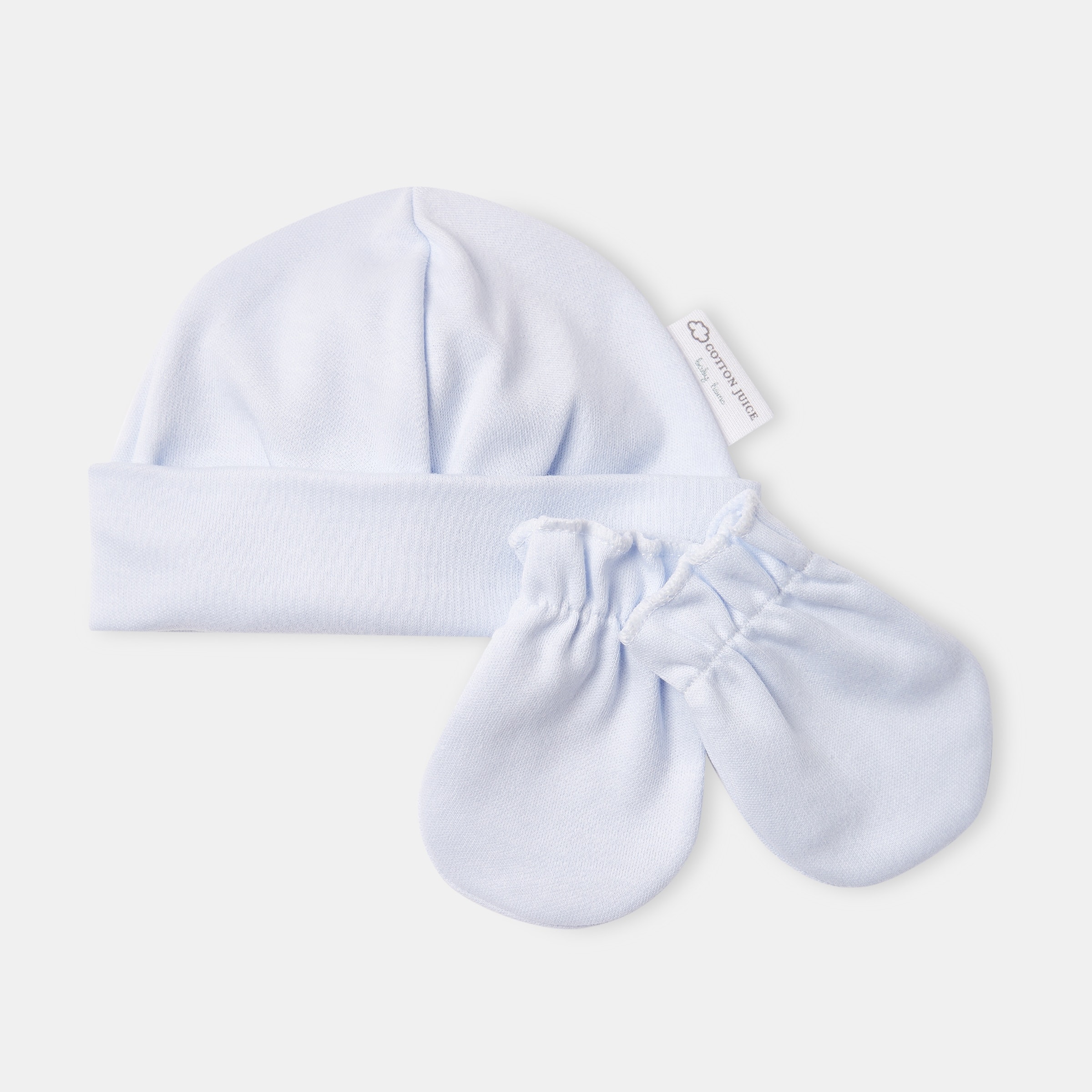 Cotton Juice Baby Home - Conjunto gorro y manoplas recién nacido Cotton Juice Baby Home. - Image 1