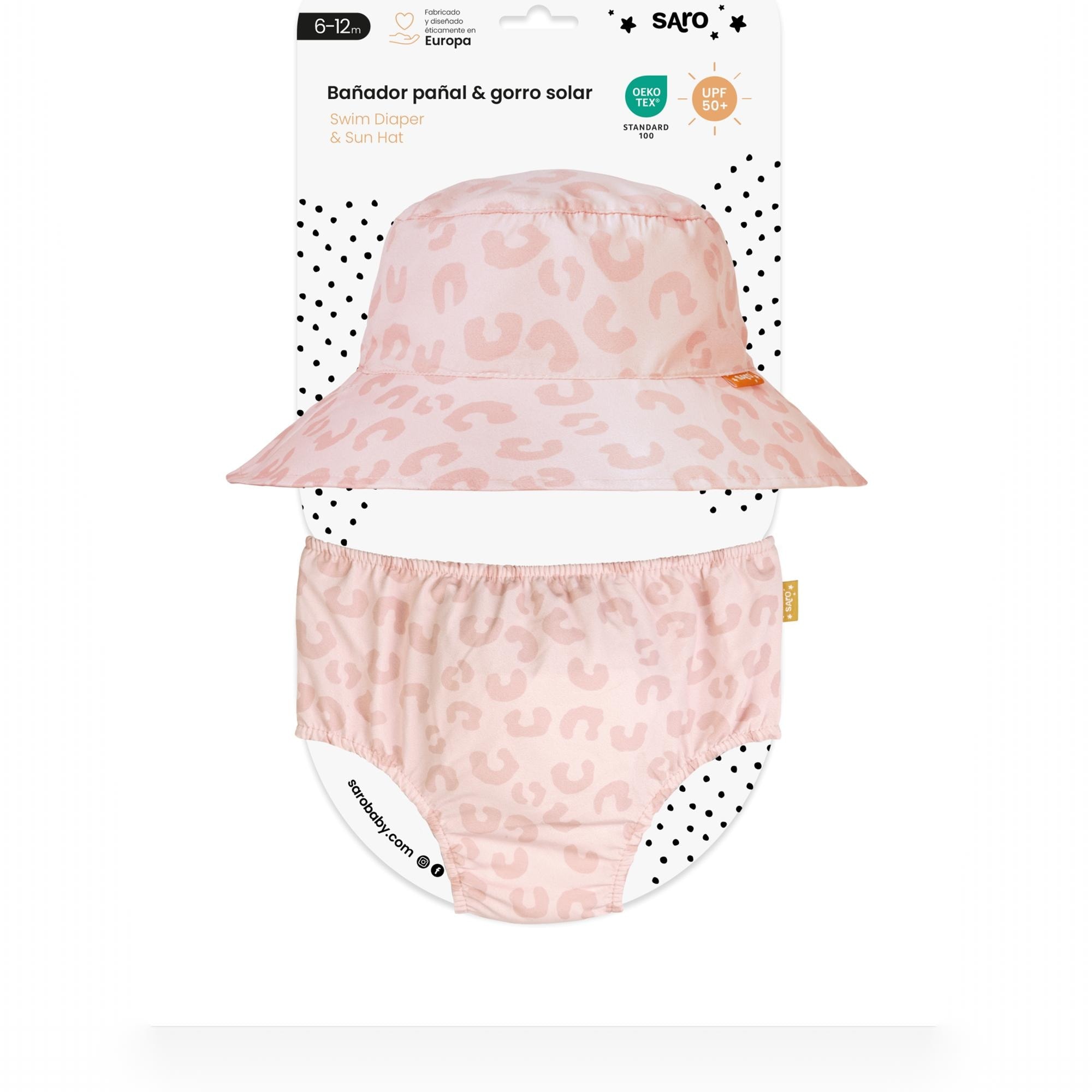 Saro - Set bañador pañal + gorro upf 50 Saro 6-12 meses colección Wild. - Image 1
