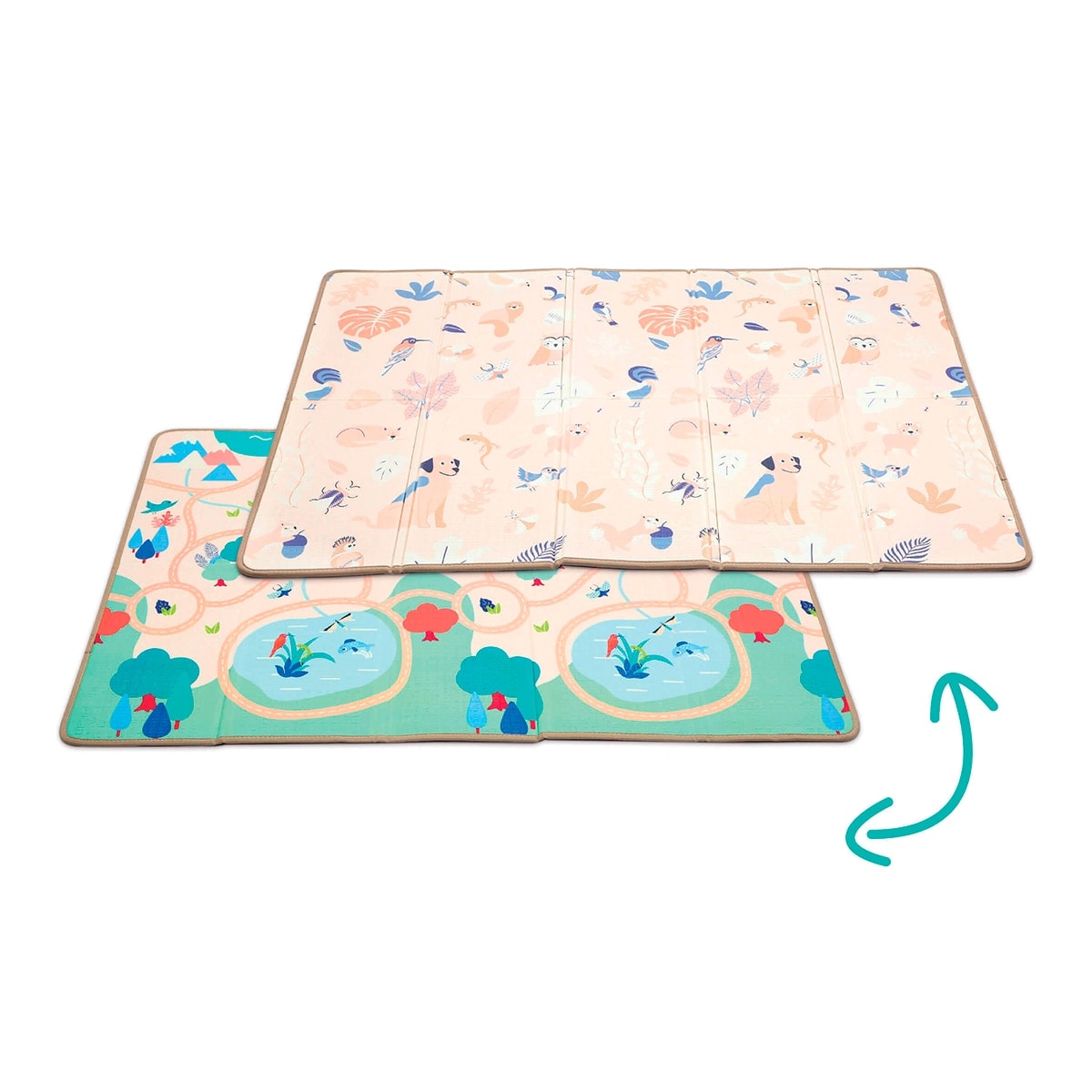 Ludi - Alfombra de juegos Ludi de foam plegable y reversible. - Image 1