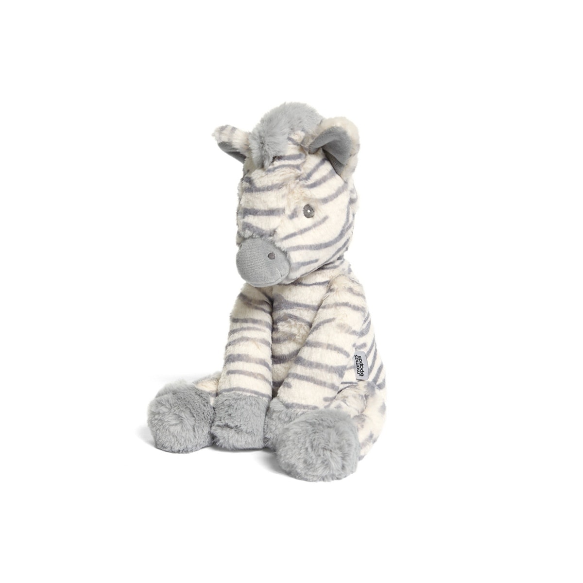 Mamas & Papas - Peluche cebra Mamas & Papas gris-blanco. - Image 1