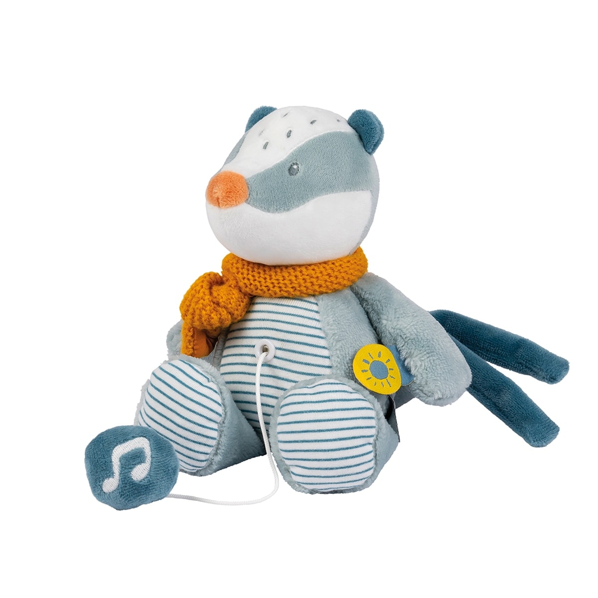 Nattou - Peluche mini musical tejón Nattou colección Felix&Leo. - Image 1