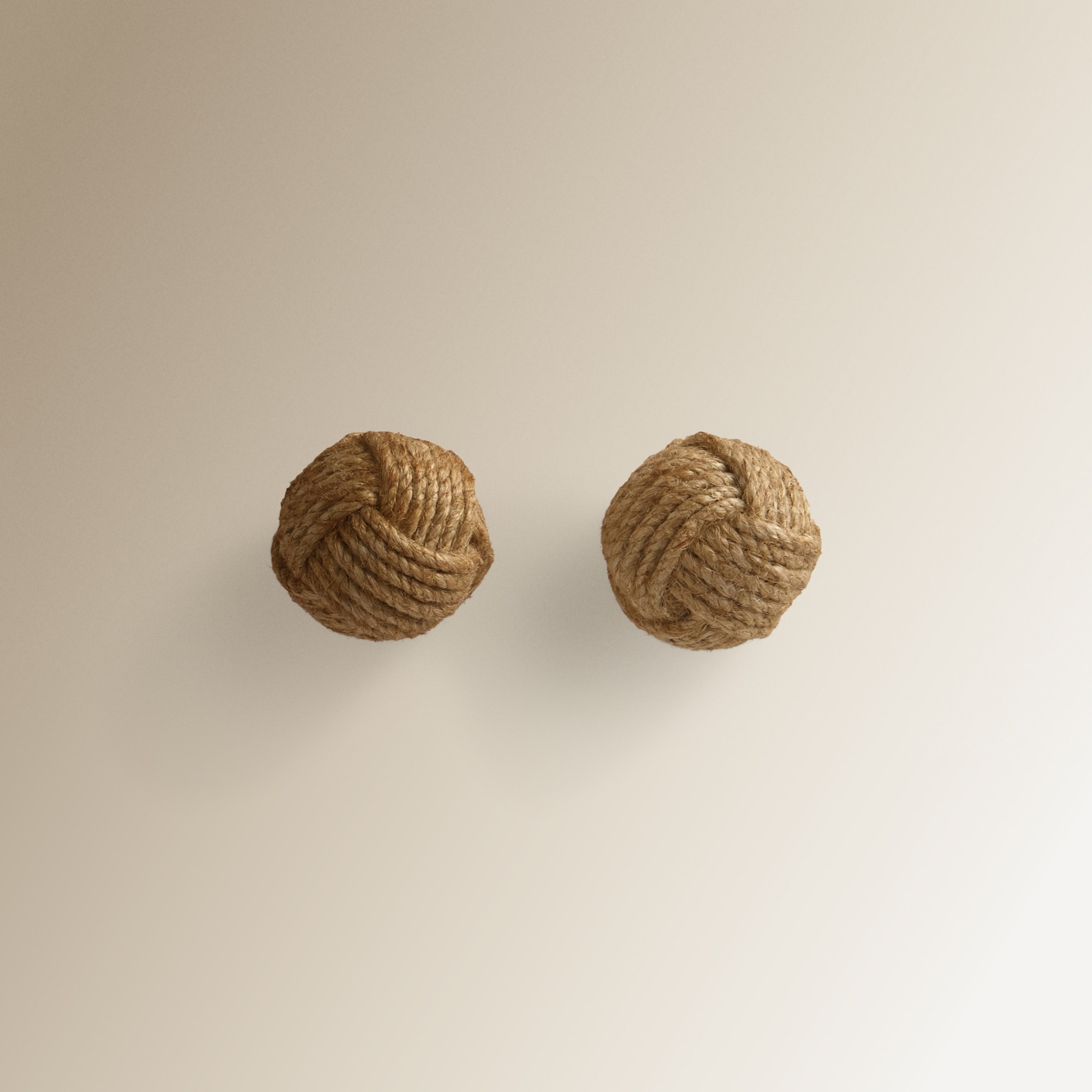 El Corte Inglés - Set de 2 tiradores con forma de cuerda Wood El Corte Inglés. - Image 1