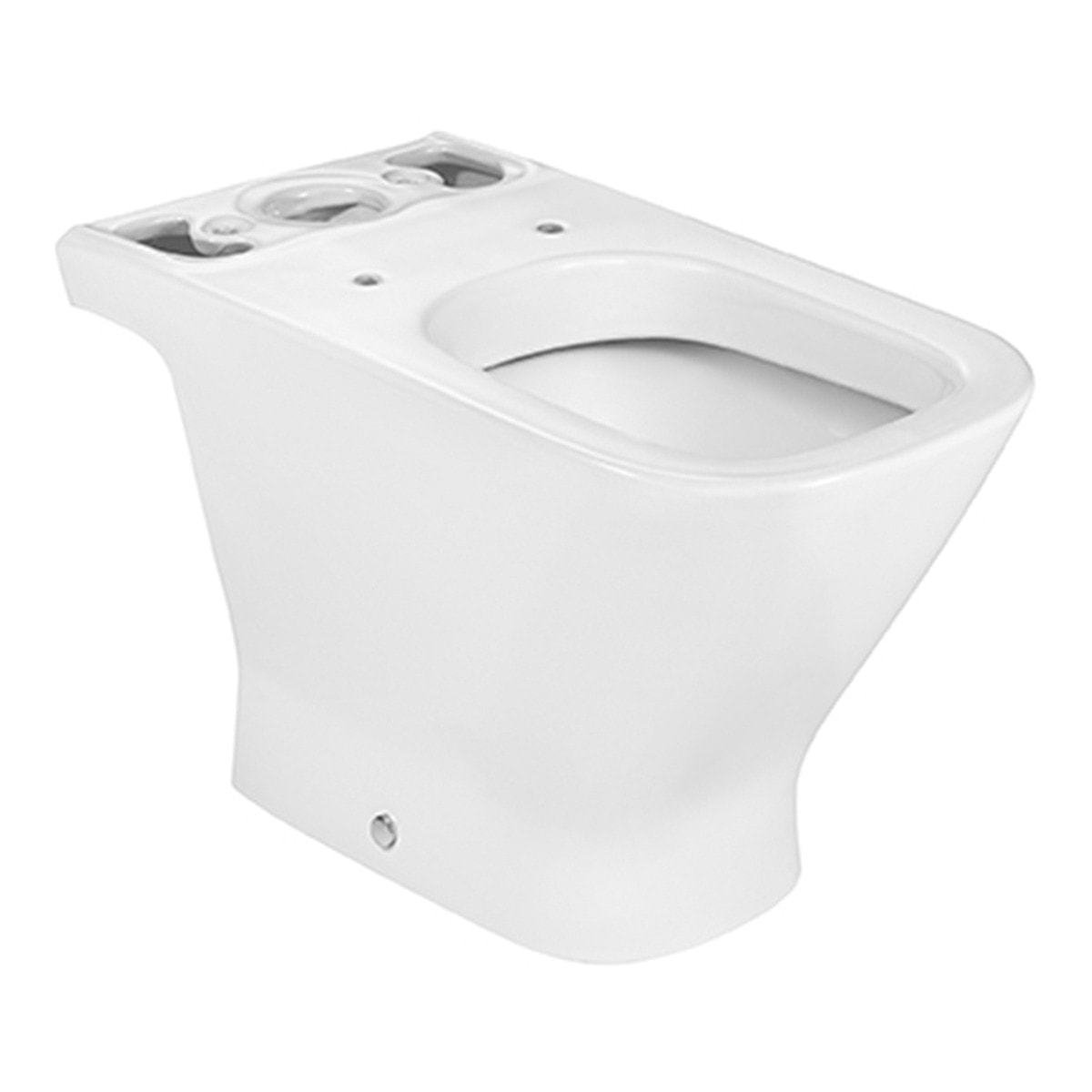 Roca - Taza de pie para inodoro de tanque bajo con salida vertical Square The Gap Roca. - Image 1