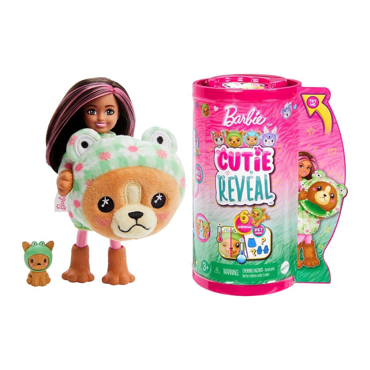 Barbie - Barbie Chelsea Cutie Reveal Serie Disfraces Perro rana Mattel. - Image 1