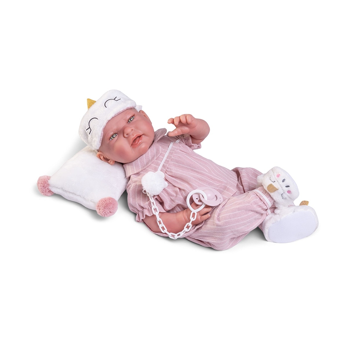 Muñecas Antonio Juan - Muñeca Sweet Reborn Lea pijama y antifaz Muñecas Antonio Juan. - Image 1