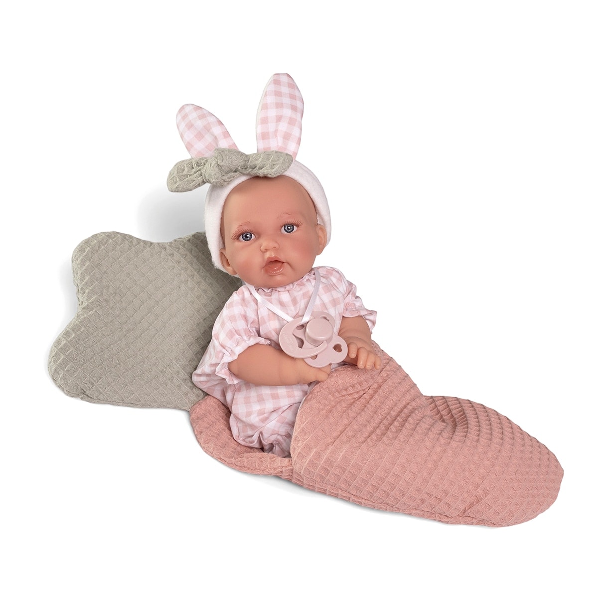 Muñecas Antonio Juan - Muñeco bebé Petit con saquito de zanahoria Muñecos Antonio Juan. - Image 1