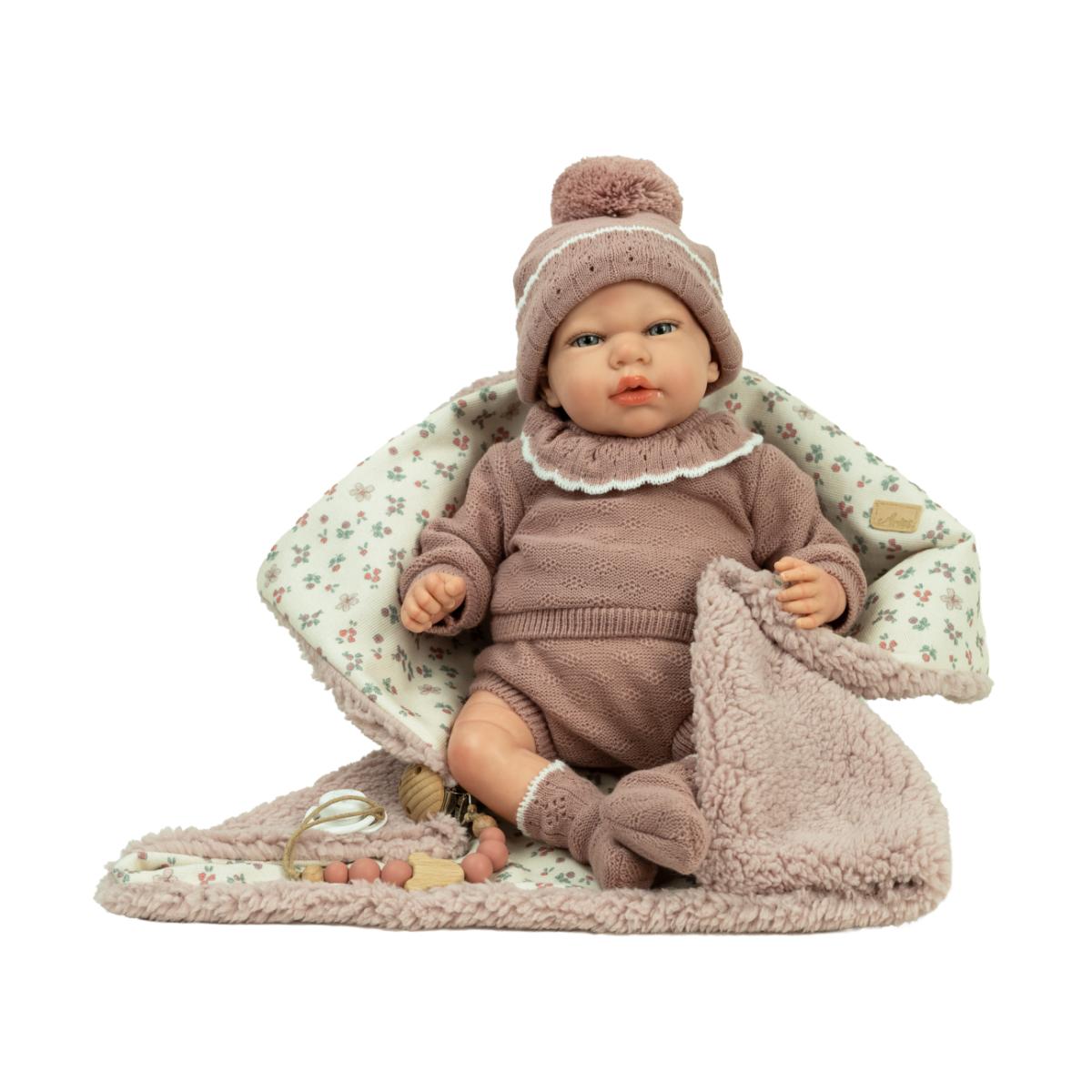 ARIAS - Muñeca Reborn 40 cm Greta rosa con manta Arias. - Image 1