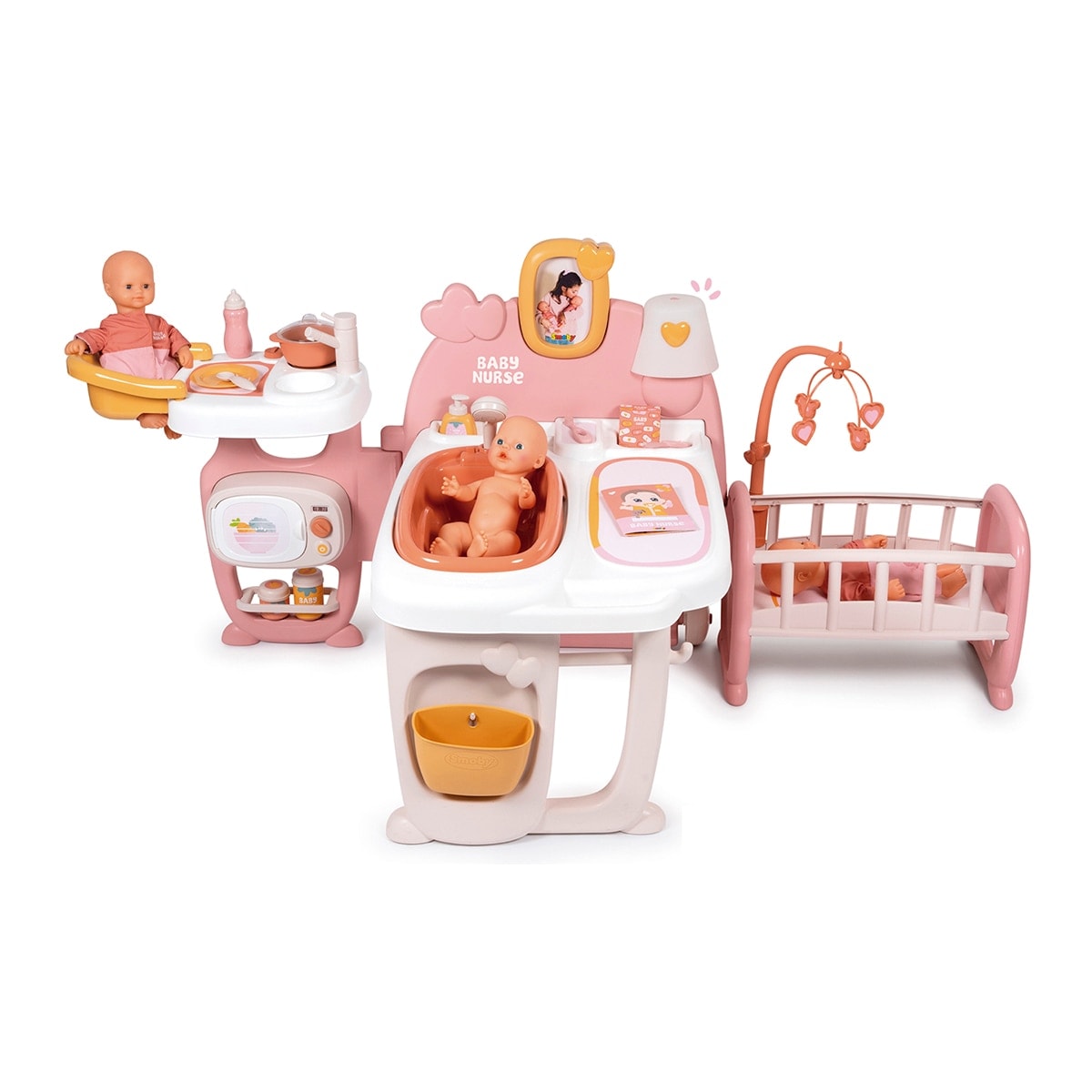 Smoby - La Casa de los bebés con tres Áreas de Juego: Comedor, Baño y Dormitorio. Con muchos accesorios Smoby. - Image 1