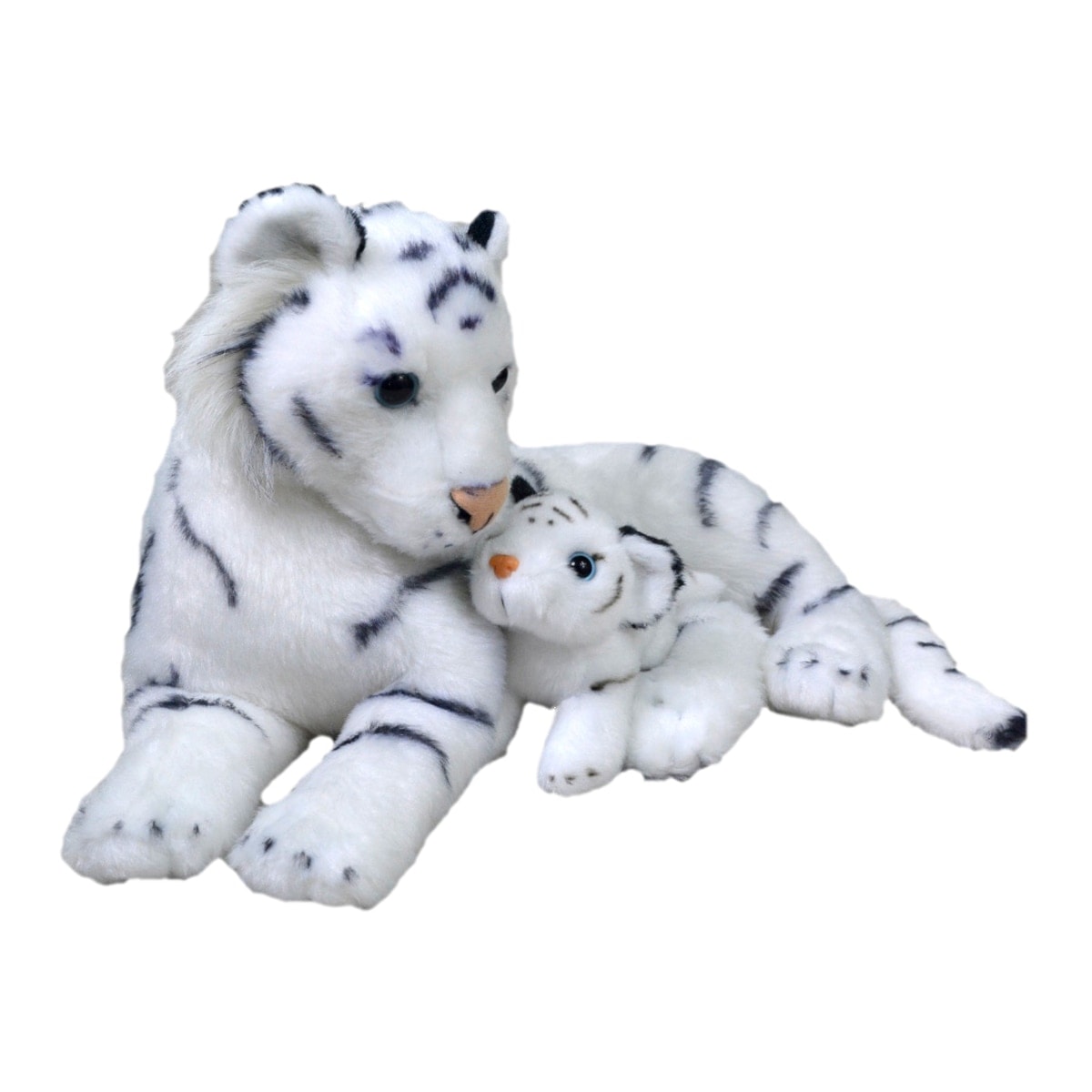 WILD REPUBLIC - Peluche Mamá y Bebé Tigres Blancos. - Image 1