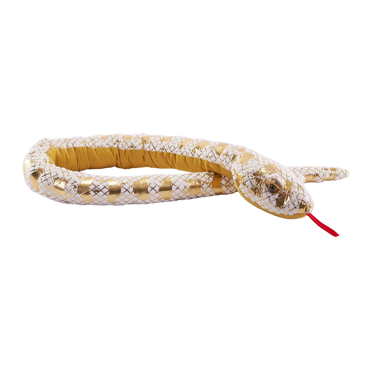 WILD REPUBLIC - Peluche 137 cm Fantasía Serpiente pitón amarilla brillos Wild Republic. - Image 1