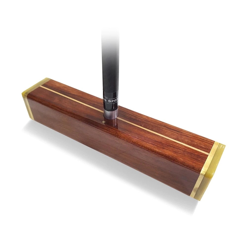 Federación Española de Croquet - Mazo croquet Avanzado cabeza 30 cm Bubinga y mango fibra de carbono con tapa de fibra vidrio - latón The Brass Spot F. - Image 1