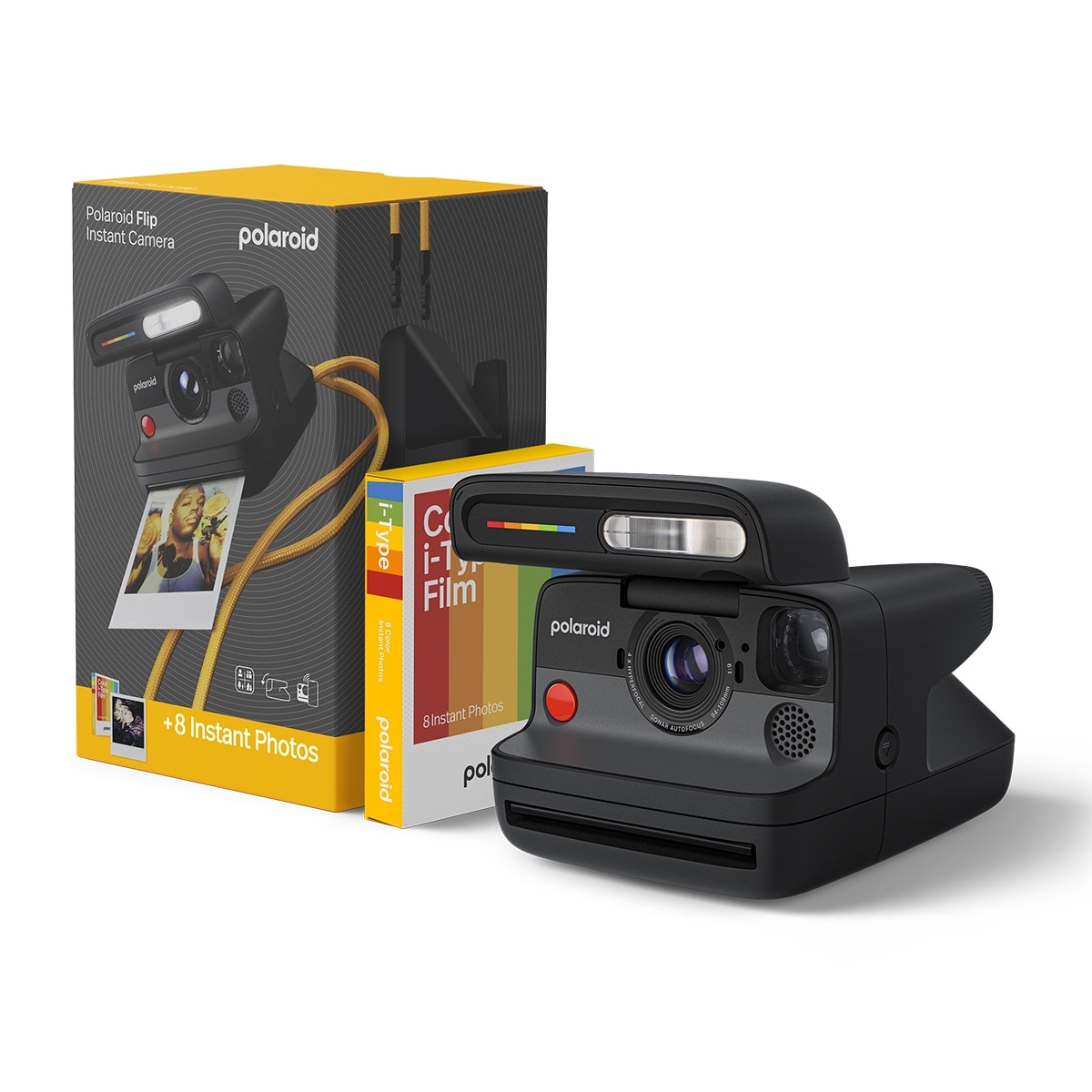 Polaroid - Cámara analógica instantánea Polaroid Flip + Paquete Color i-Type Film 8 fotos. - Image 1