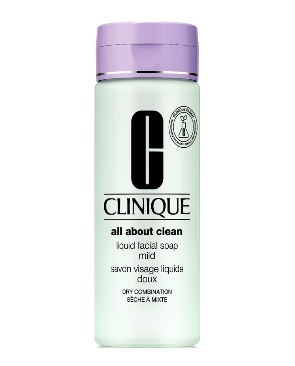 Clinique - Jabón Facial All About Clean 400 ml para pieles secas y mixtas Clinique. - Image 1