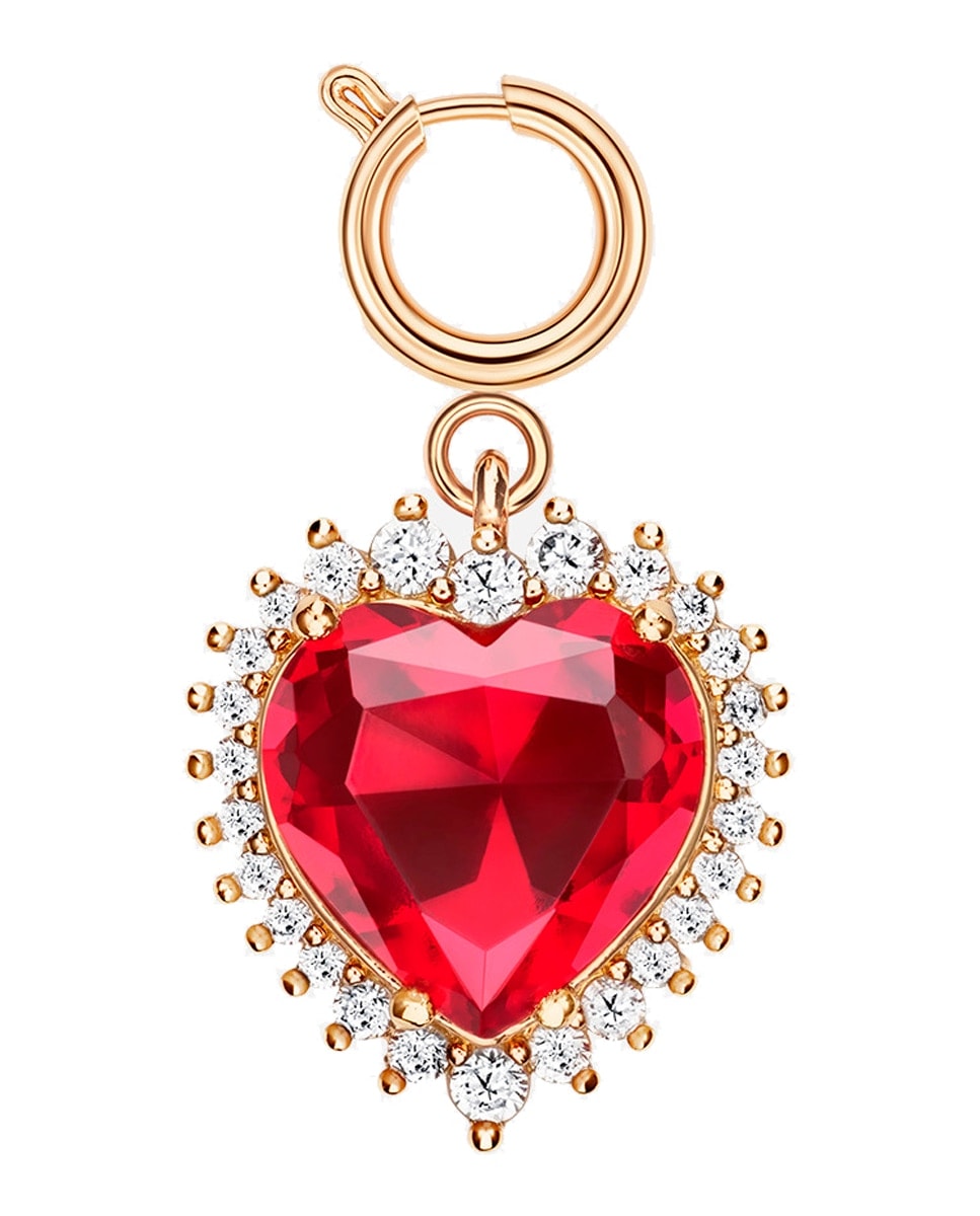 Rabanne - Charm Gold Scarlet Heart para 1969 Makeup Clutch Rabanne. - Image 1