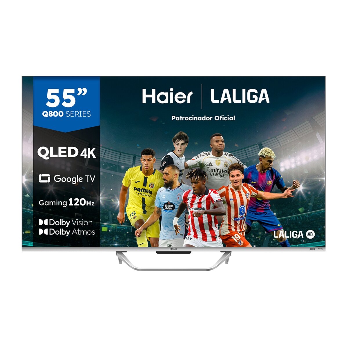 Haier - TV QLED 138 cm (55") Haier H55Q800UX Q8 Series, 4K UHD, Smart TV Google TV, Dolby Atmos. - Image 1