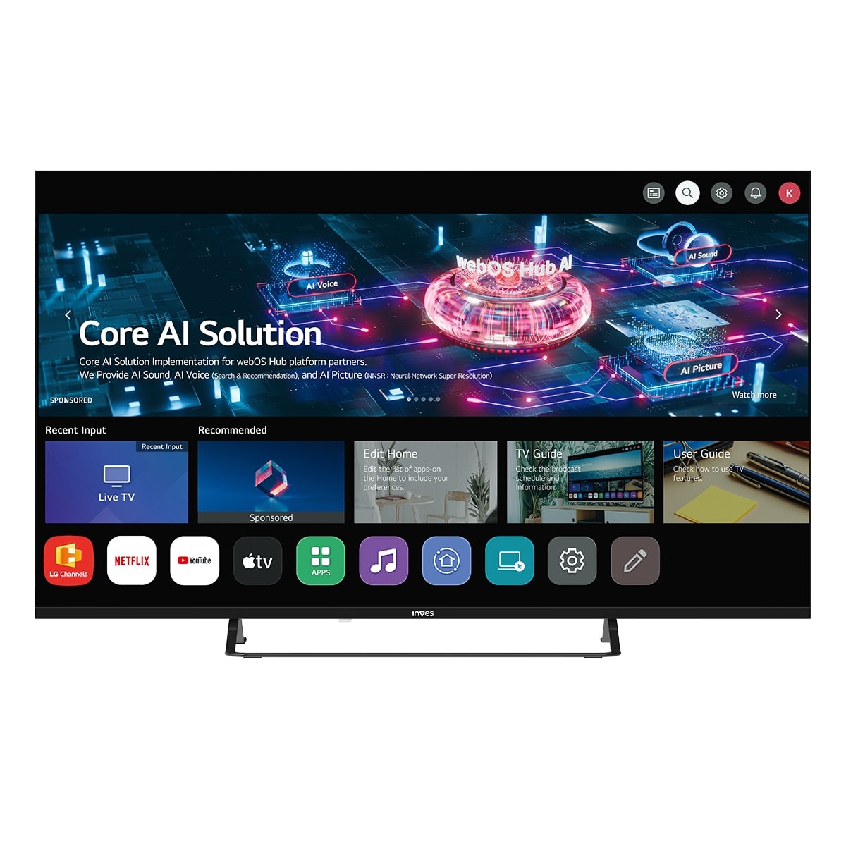 Inves - TV QLED 127cm (50") Inves QLED-506WBS, UHD 4K Smart TV. - Image 1