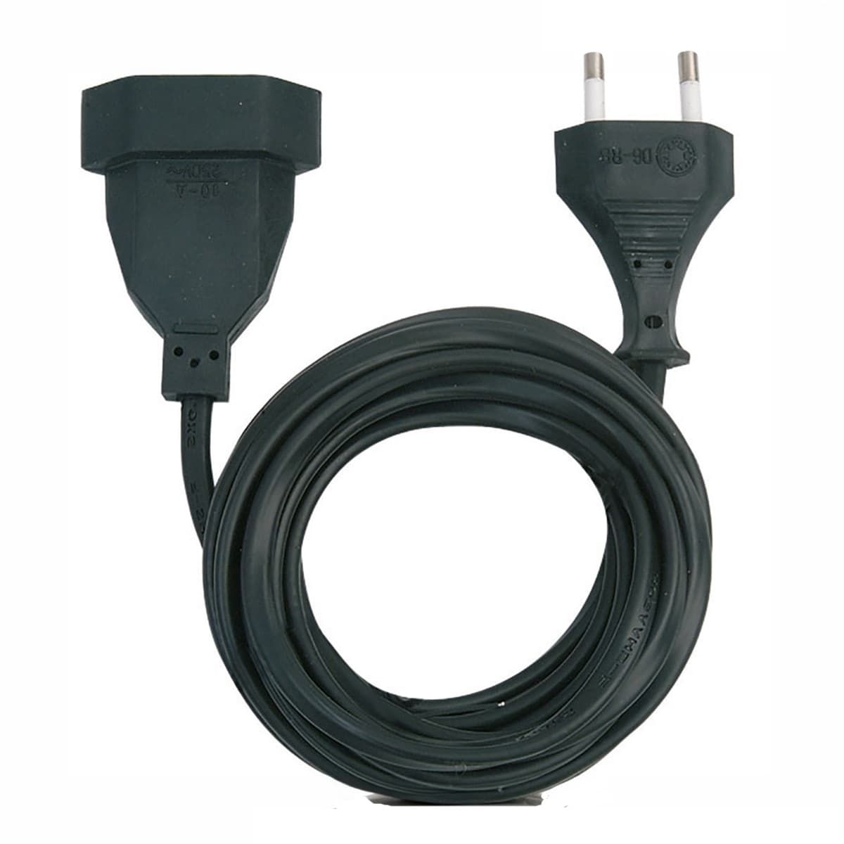 SIMON - Prolongador 3M H05Vv-F 2X1Mm² 10A 250V~ Sin Toma Tierra Negro Simon.