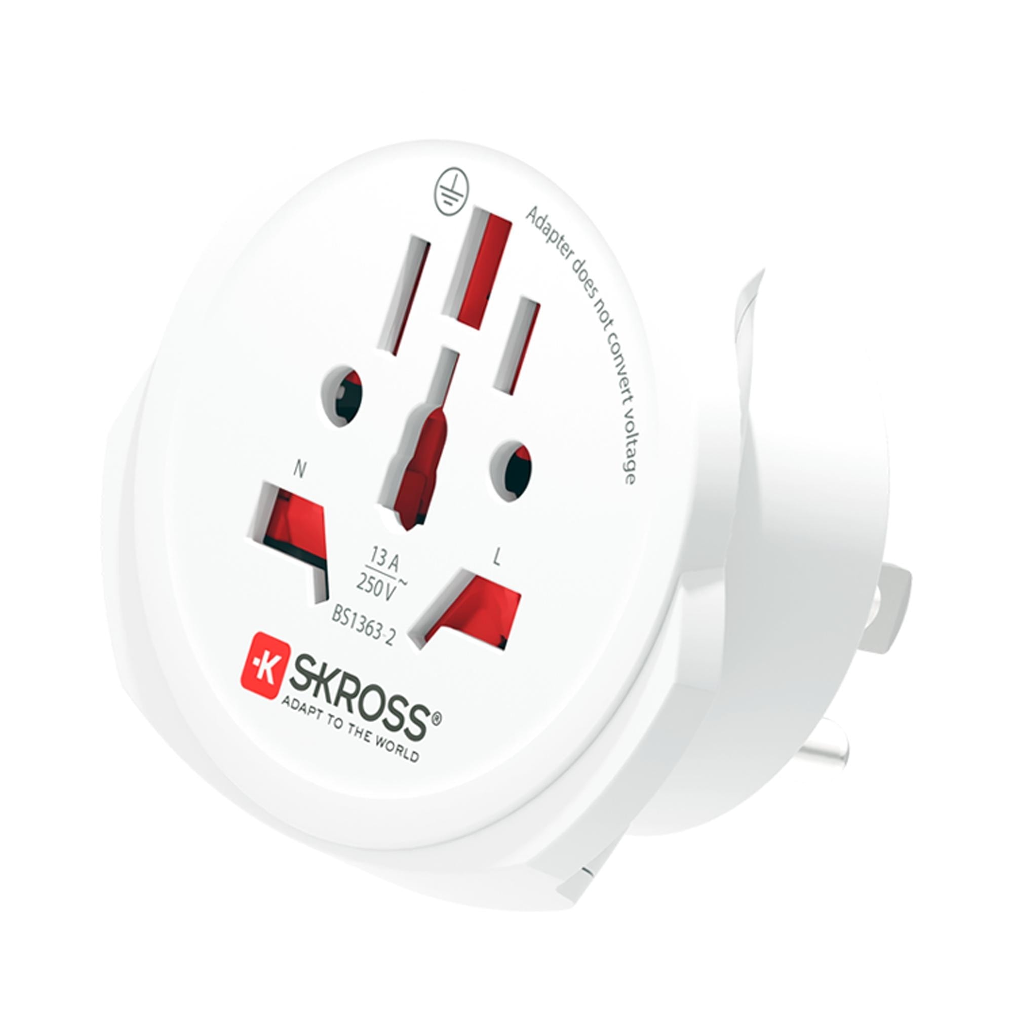 SKROSS - Adaptador de Viaje Mundial a USA para Dispositivos de 2 y 3 Polos. - Image 1