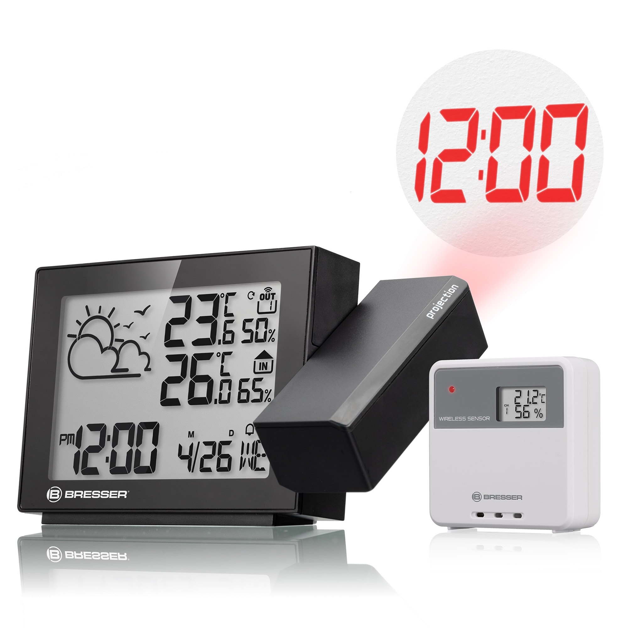 Bresser - Estación meteorológica de proyección radio MeteoTemp P. - Image 1