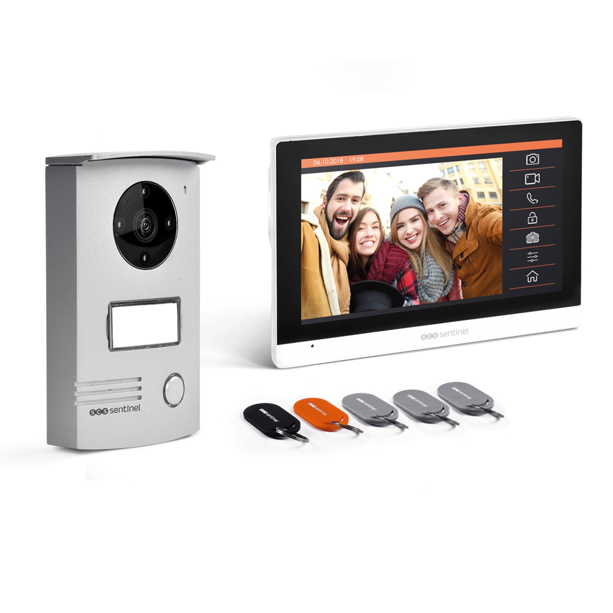 SCS SENTINEL - Videoportero con cable VisioDoor+ 18 cm (7") con Placas RFID. - Image 1