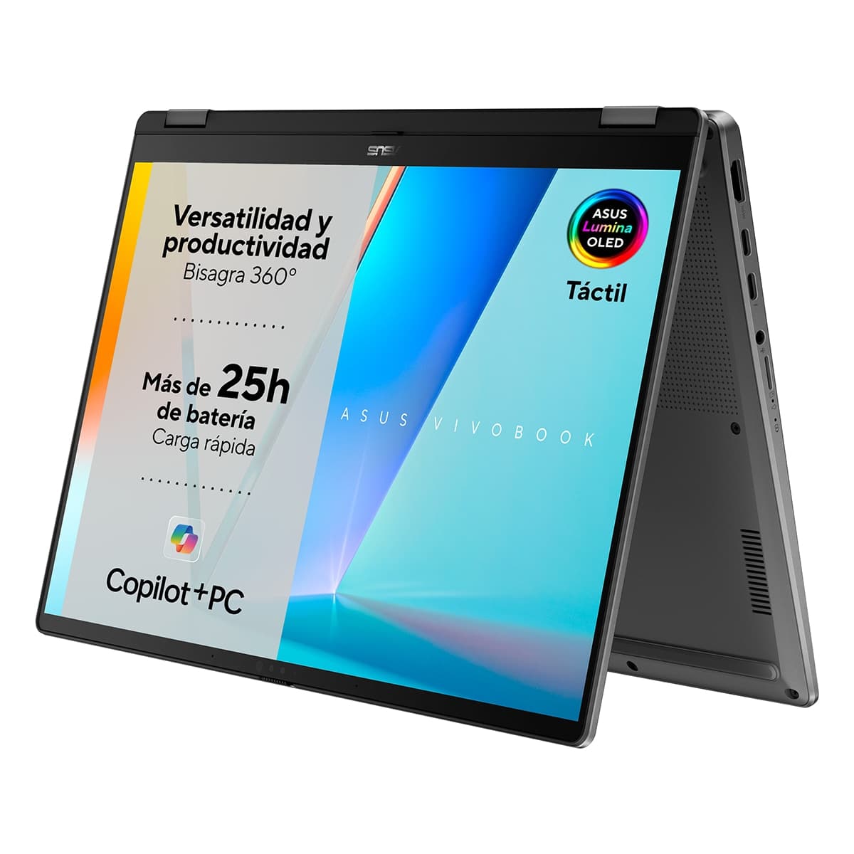 Asus - Convertible 2 en 1 ASUS Vivobook Flip TP3407SA-QL064W, Intel Core Ultra 7-258V, 32GB, 1TB SSD, 14", W11.